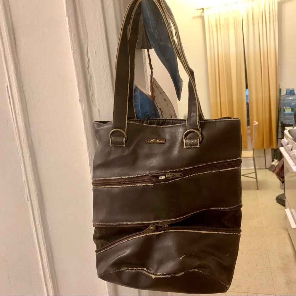 Hurley Boho Expandable Leather Handbag